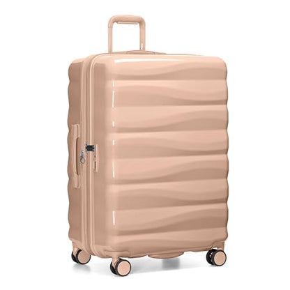 Traveler's Choice Edinburgh II Hardside Spinner Luggage, TSA Lock, Sand, 29" Large - color: Sand, size: 29" Large