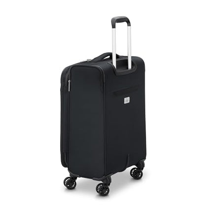 DELSEY PARIS Sky Max 2.0 Softside Expandable Luggage with Spinner Wheels, Black, 2-Piece Set (21/Duffle) - color: Black, size: 2-Piece Set (21/Duffle)