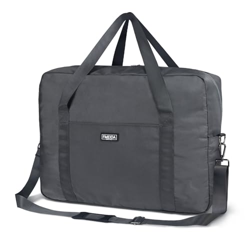 For Frontier Airlines Personal Item Bag 18x14x8 Travel Duffel Bag Carry on - color: Gray (with Shoulder Strap)