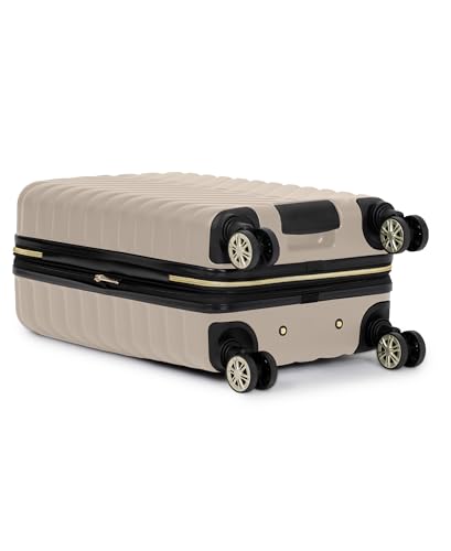 Kenneth Cole REACTION Madison Square Lightweight Hardside Chevron Expandable Spinner Luggage, Taupe, 2-Piece Set (20" & 28") - color: Taupe, size: 2-Piece Set (20" & 28")