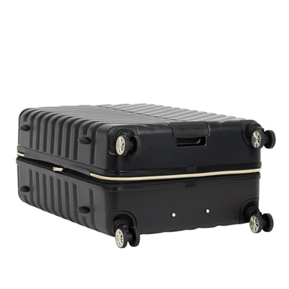 Kenneth Cole REACTION Madison Square Lightweight Hardside Chevron Expandable Spinner Luggage, Black, (28-Inch Checked) - color: Black, size: 28-Inch Checked