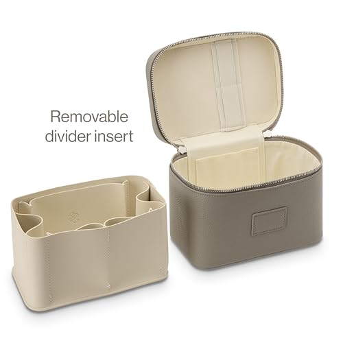 ETOILE - Mini Vanity Case Pebble - Stylish Travel Makeup Bag Organizer With Removable Dividers - color: Pebble