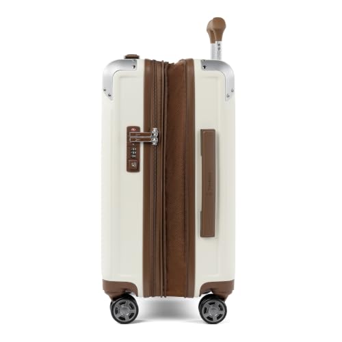 Travelpro Platinum Elite Hardside Expandable Spinner Wheel Luggage TSA Lock Hard Shell Polycarbonate Suitcase, Cream White, Carry-on 21-Inch - color: Cream White, size: Carry-on 21-Inch