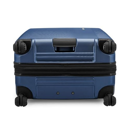 Traveler's Choice Archer Polycarbonate Hardside Spinner Luggage Set,Tie Down Straps, Blue, Checked 29-Inch - color: Blue, size: 1-Piece (Checked 29-Inch)