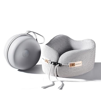 Travel Neck Pillow for Airplane, 360° Ergonomic Support for Sleeping - color: Gray