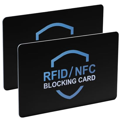 RFID Blocking Card, NFC Contactless Anti-Theft Bank Debit Credit Card Protector,One Card Protects Entire Wallet Purse - color: A-2 Pcs Black