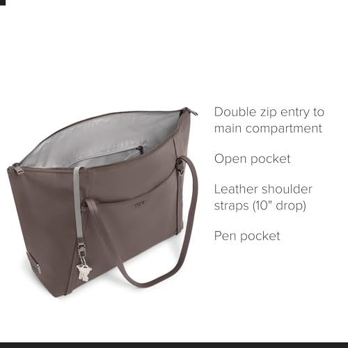 TUMI Voyageur Q Tote, Lightweight Travel Tote - color: Mink