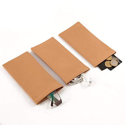 TRIUMPH VISION Eyeglass Case Glasses Case Soft Sunglass Pouch Sleeve 3 Pack - color: 3 Pack Khaki