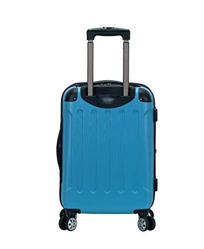 Rockland London Hardside Spinner Wheel Luggage, Turquoise, 3-Piece Set (20/24/28) - color: Turquoise, size: 3 Piece (28"/24"/20")