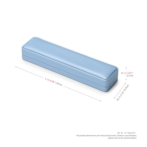 Oirlv Blue Long Necklace Storage Box - color: Sky Blue, size: Long Chain Box