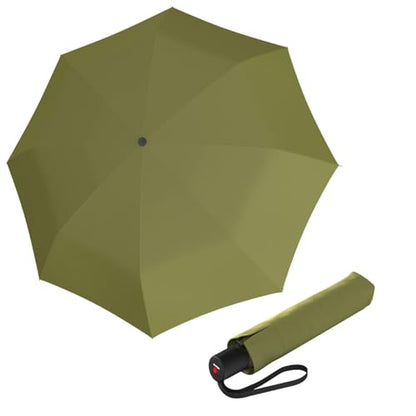 Knirps A.200 Medium Duomatic Windproof Umbrella for Adults – Automatic Open Close 38.5" Canopy, Travel Case Included - color: Olive