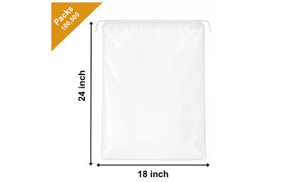InfinitePack Large Transparent Shoe Bags for Travel, Portable Shoe Bags, Shoes Pouch Storage Organizer with Drawstring for Men & Women aClear Window Shoes Pouch with Rope - size: 5"x8"(100pcs)