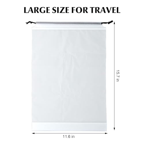 12 Pack Clear Drawstring Travel Shoe Bags, Large Size Transparent Storage Organizer for Men Women