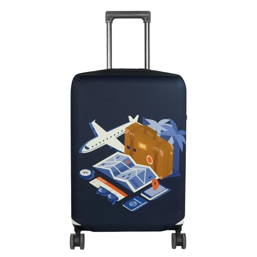 HYPER VENTURE Travel Luggage Cover Suitcase Protector Fits 27-30 Inch, L - color: Journey, size: L