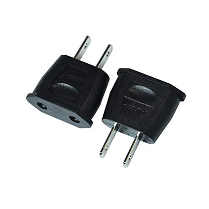 6pcs Socket Plug Adapter EU Euro to US Travel Charger AC Power - color: 6 pcs Black