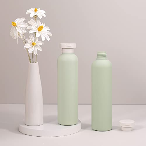 13.5oz Squeeze Bottles with Flip Cap, Refillable Plastic Travel Bottles for Creams, Lotion, Shampoo, Conditioner (2 Pcs) - color: Green, size: 400ml/13.5 oz