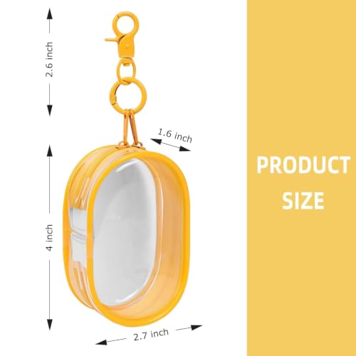 Linsaner 1 Pack Transparent Tech Pouch Storage Bag, Orange - color: B4-Orange