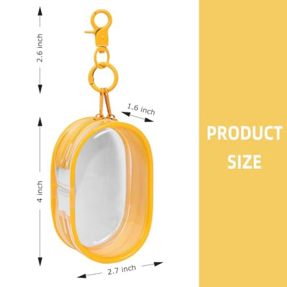 Linsaner 1 Pack Transparent Tech Pouch Storage Bag, Orange - color: B4-Orange