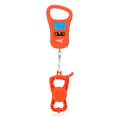 KastKing ToughTide USB Charging Fish Scale with Lip Gripper, Orange Combo - color: Orange