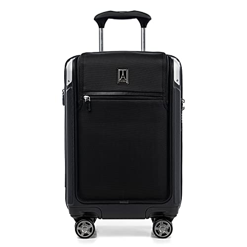 Travelpro Platinum Elite 하드사이드 확장 가능한 스피너 휠 수하물 TSA 잠금 하드 쉘 폴리카보네이트 슈트케이스, 섀도우 블랙., Platinum Elite 하드사이드 확장 가능한 스피너 휠 러기지 Tsa Lock 하드 쉘 폴리카보네이트 슈트케이스 - color: 섀도우 블랙., size: Carry-on with Laptop Pocket 21-Inch