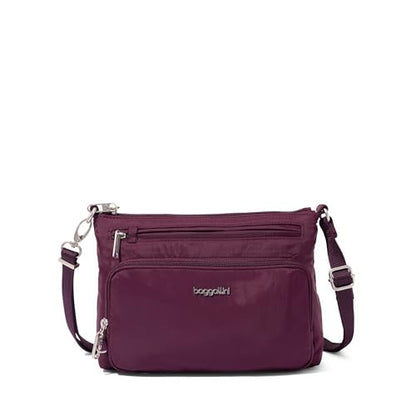 Baggallini Securtex Anti-Theft Keepsake Crossbody - color: Mulberry
