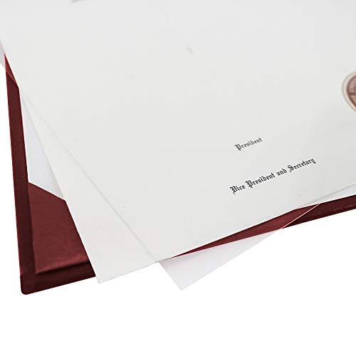 GraduationMall 8.5"x11" Smooth Padded Diploma Cover Certificate Holder Maroon - color: Maroon, size: 1 Pack