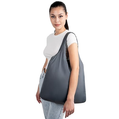 Nanobag XL 25L Tote Foldable Packable Reusable Grocery Shopping Bag - color: Gray