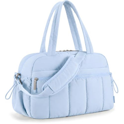 Duffle Bag Gym Bag, Personal Items Bag, Overnight Weekender - color: puffy blue