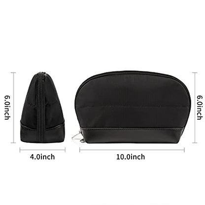 Ethereal Large Makeup Pouch, Large Capacity Makeup Bag for Purse, Travel Zipper Pouch, Makeup Accessories Organizer, Black - color: 03-standard black