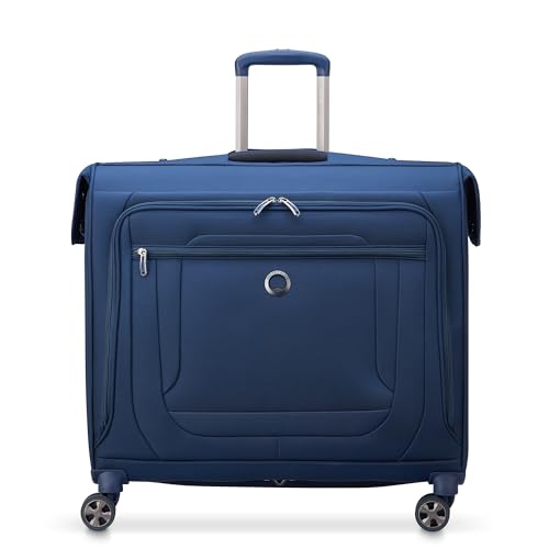DELSEY PARIS Helium DLX Rolling Garment Bag with Spinner Wheels, Navy Blue - color: Navy Blue
