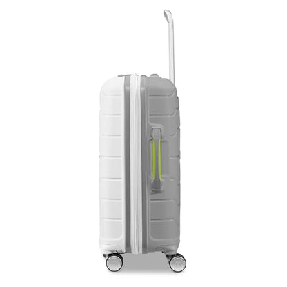 Samsonite Freeform 2-Piece Luggage Set - Carry-On & Large Checked Luggage with Dual Spinner Wheels - Durable Polypropylene Hardshell - TSA Lock, Airline-Approved - Expandable Hard Shell - White/Grey - color: White/Grey, size: 2-Piece Set (Carry-on/Large)