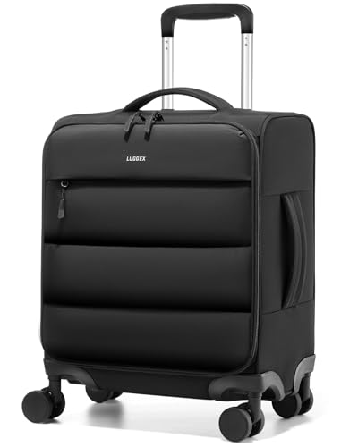 LUGGEX 18x14x8 Underseat Carry On Bag, Black - color: Black