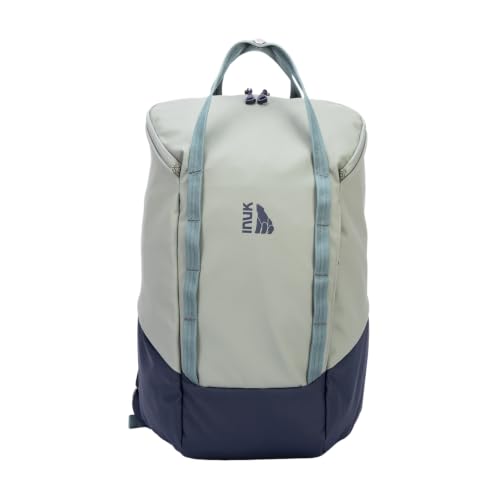 INUK Travel Laptop Backpack, 25L Recycled Waterproof Light Daypack - color: Sage Leaf
