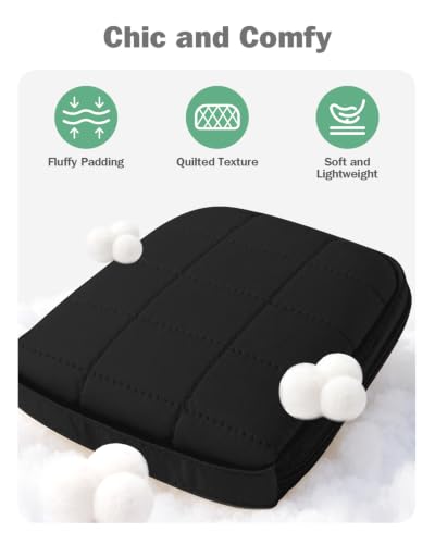 Travel Jewelry Case with Necklace Holder, Earring and Ring Organizer, Black - color: Black
