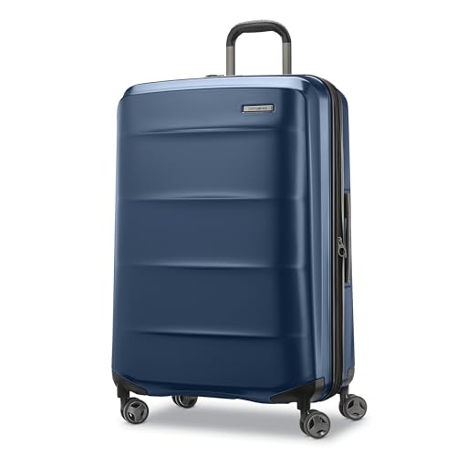 Samsonite Octiv Lightweight Hardshell 28-Inch Large Checked Luggage - Durable & Impact Resistant, 360° Aero Trac Spinner Wheels, Adjustable Telescopic Handle, Expandable, TSA Approved Lock - Blue - color: Blue Denim, size: Check-Large 28