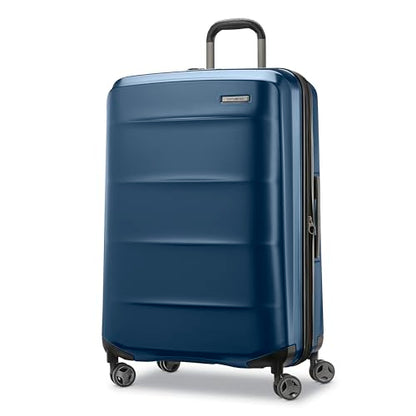 Samsonite Octiv Lightweight Hardshell 28-Inch Large Checked Luggage - Durable & Impact Resistant, 360° Aero Trac Spinner Wheels, Adjustable Telescopic Handle, Expandable, TSA Approved Lock - Blue - color: Blue Denim, size: Check-Large 28
