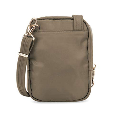 Travelon Anti-Theft Tailored Crossbody Phone Pouch - color: Sable