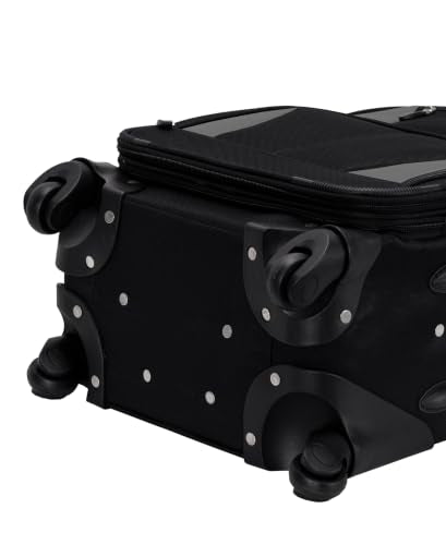 Rockland Pasadena Expandable Spinner Carry-on 19", Black Gray - color: Black/Gray