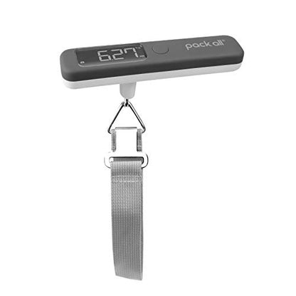 pack all Digital Luggage Scale for Travel, 110Lbs Capacity, 0.1Lb Precision - color: Grey