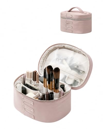 EACHY Large Makeup Bag for Women,Travel Toiletry Bag Cosmetic Organizer Set - color: Purple