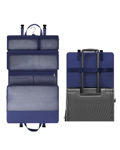 ECOHUB Hanging Travel Closet Portable Luggage Organizer Packing Bag,Blue - color: Blue