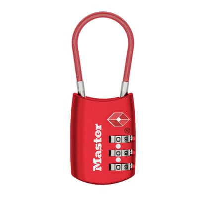 Master Lock 4688D Set Your Own Combination TSA Approved Luggage Lock, 1 Pack, Red - color: Red, size: 1 Pack