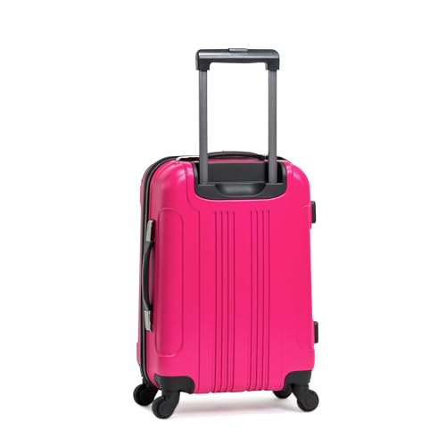 Kenneth Cole REACTION Out of Bounds Lightweight Hardshell 4-Wheel Spinner Luggage, Magenta, 2-Piece Set (20" & 28") - color: Magenta, size: 2-Piece Set (20" & 28")