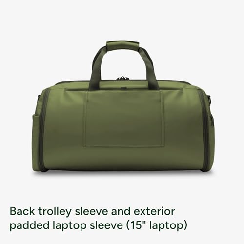 Halfday Convertible 2-in-1 Vegan Leather Premium Garment Duffel 45L, Leaf - color: Leaf, style: Premium, Vegan Leather, 45l