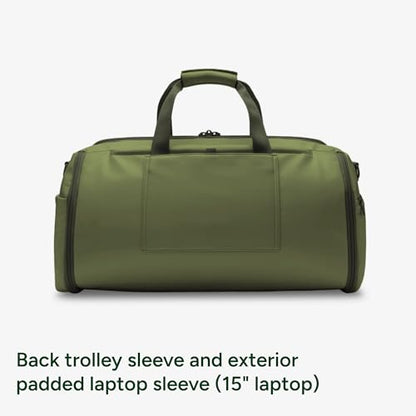 Halfday Convertible 2-in-1 Vegan Leather Premium Garment Duffel 45L, Leaf - color: Leaf, style: Premium, Vegan Leather, 45l
