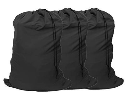 Extra Large Laundry Bag 3 Pack, Black, 30"x40" - color: Black