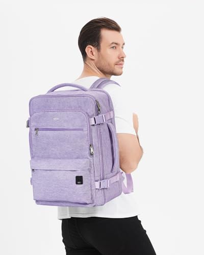 WANDF Personal Item Travel Bag 18x14x8, Carry On Laptop Backpack (Purple) - color: C-purple, size: 18x14x8