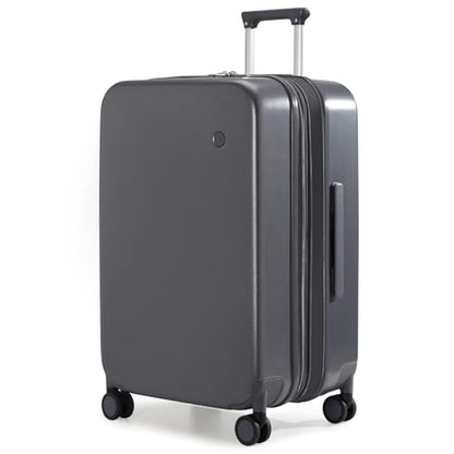 mixi 26 Inch Large Expandable Checked Luggage Suitcases with Spinner Wheels, Hardside Rolling Travel Suitcase PC with TSA Lock, Rock Gray - color: Rock Gray, size: 26-inch