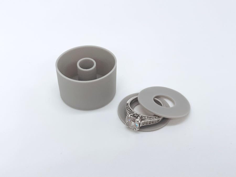 Lion Latch Travel Jewelry Box Case, Ring Holder on Shark Tank - Portable Silicon, Ring Holder Not Included - color: Protective Insert, size: 3-PACK