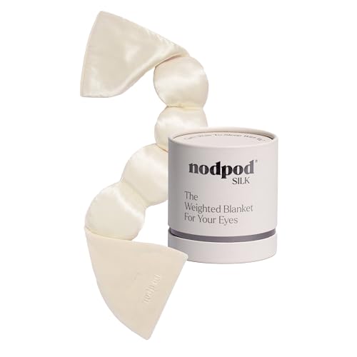 nodpod Mineralized Silk Gentle Pressure Sleep Mask, Weighted Eye Mask - color: Pearl Silk